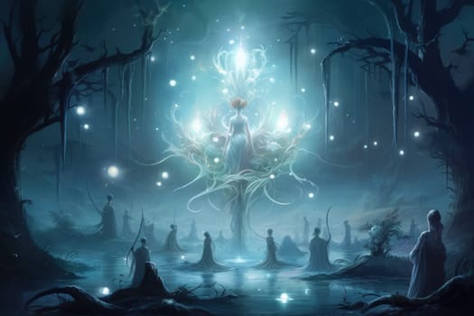 Enter the realm of fantasy and behold the enchanting presence of ethereal moonlight sprites.