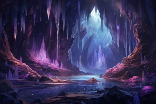 Enter a realm of enchantment where fantasy comes to life. Behold the mesmerizing sight of harmonious waterfalls adorned with radiant crystals.
