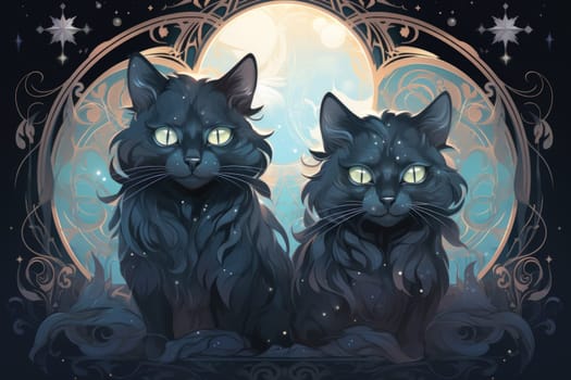 In the depths of fantasy, bewitching moonstone cats prowl. Their sleek forms, adorned with luminescent moonstone markings, captivate all who dare to meet their gaze.
