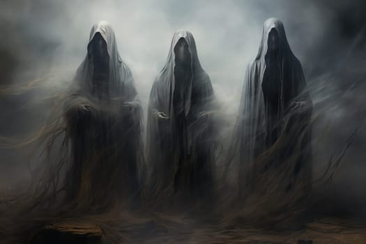 In the realm of fantasy, ethereal mist guardians watch over sacred sites, their presence veiled in a shroud of mist and mystery.