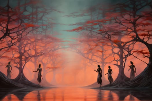 In the realm of fantasy, elusive mist walkers roam, their ethereal forms blending seamlessly with the swirling mists.