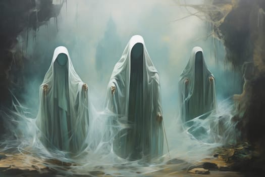 In the realm of fantasy, ethereal mist guardians watch over sacred sites, their presence veiled in a shroud of mist and mystery.