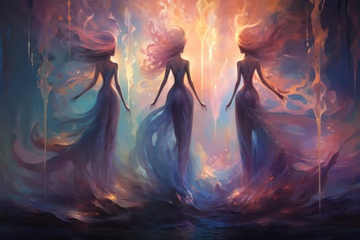 Imagine a mystical world where ethereal mermaids gracefully swim with flowing sapphire tails, enchanting all who gaze upon their mesmerizing beauty.
