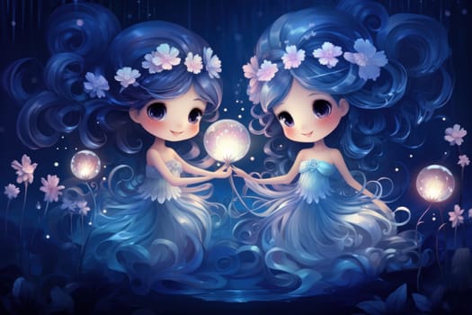 Imagine a mystical world where ethereal mermaids gracefully swim with flowing sapphire tails, enchanting all who gaze upon their mesmerizing beauty.