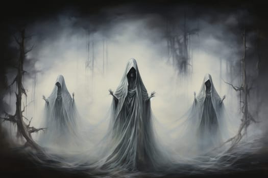 In the realm of fantasy, ethereal mist guardians watch over sacred sites, their presence veiled in a shroud of mist and mystery.