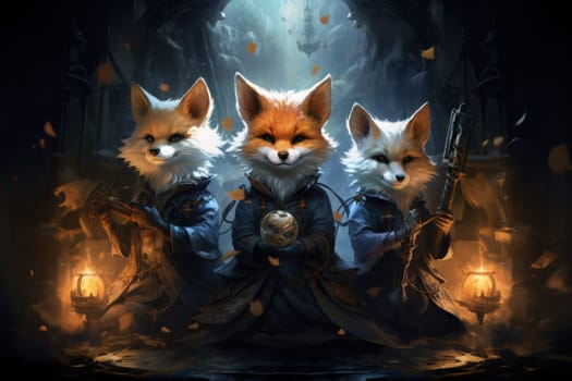 Embark on a fantastical journey where cunning shape-shifting foxes roam. With their mesmerizing magical abilities, these creatures navigate through realms, weaving illusions and enchantments.
