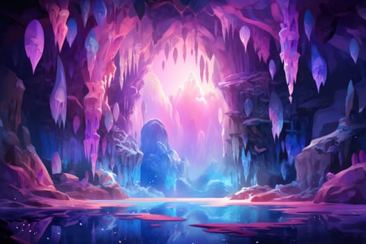 Enter a realm of enchantment where fantasy comes to life. Behold the mesmerizing sight of harmonious waterfalls adorned with radiant crystals.