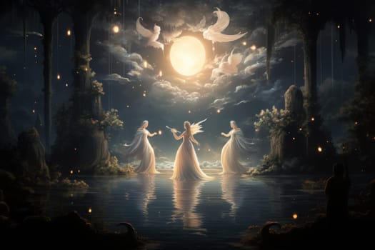 Enter the realm of fantasy and behold the enchanting presence of ethereal moonlight sprites.