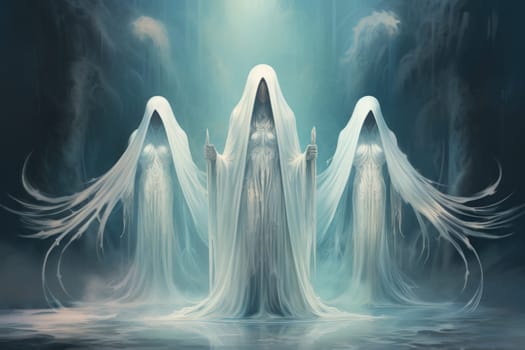 In the realm of fantasy, ethereal mist guardians watch over sacred sites, their presence veiled in a shroud of mist and mystery.