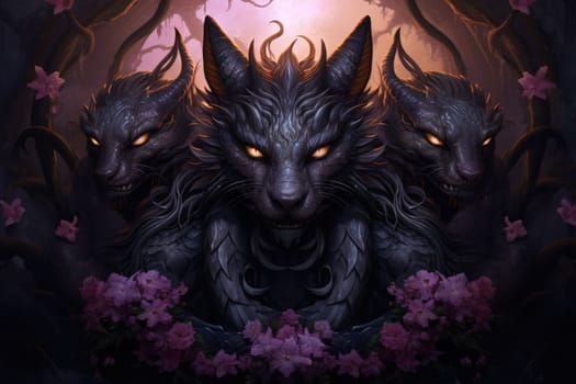In the realm of fantasy, ferocious shadow dragons dominate the skies, their majestic forms wreathed in darkness.