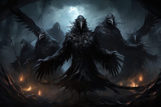 Enter the realm of fantasy and encounter the cursed wereravens, unfortunate beings caught in an eternal cycle of shifting between human and raven forms.