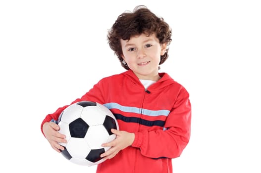 Child with soccer ball