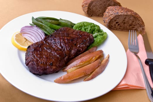 Roast beef with red potatoes