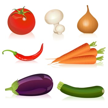 Set of vegetables
