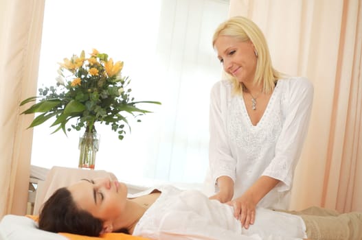 Massage, in, beauty, shop,
