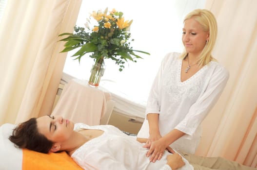 Massage, in, beauty, shop,