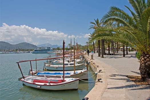 Boats in port alcudia
