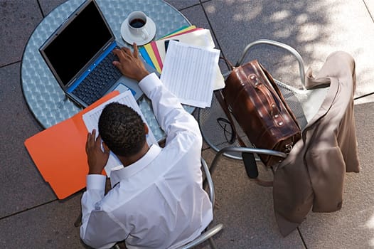 Businessman at a Cafe