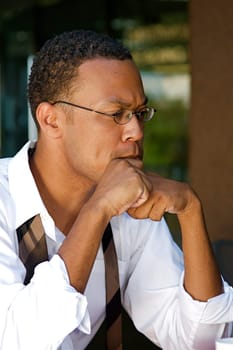 Businessman at a Cafe