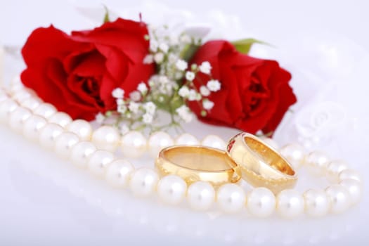 Golden wedding rings