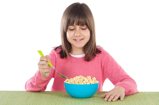 Girl eating cereal