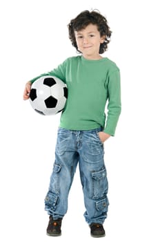 Child with soccer ball