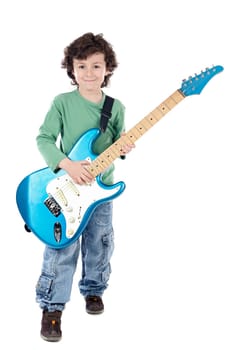 Boy whit electric guitar