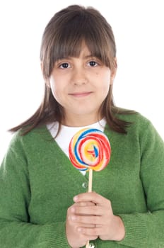 Girl with lollipop