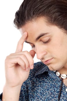 Young man thinking