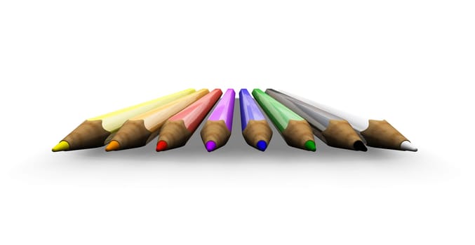 Coloured pencils