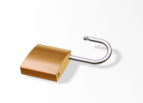 Open padlock
