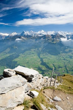 Mountain range with Eiger,Mönch and Jungfrau