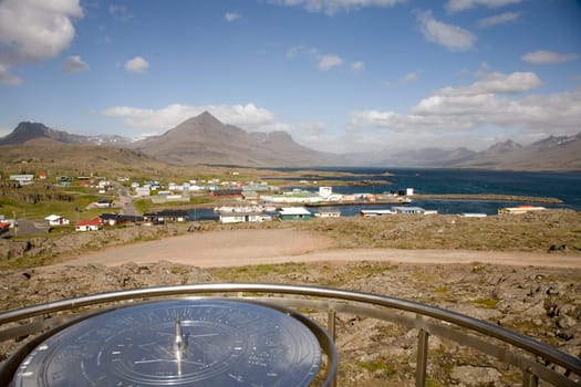 Observation deck in Djúpivogur,Iceland
