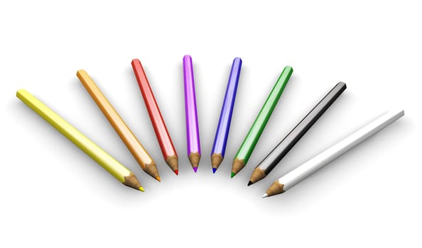Coloured pencils