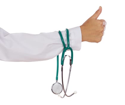 Doctor with stethoscope in hand