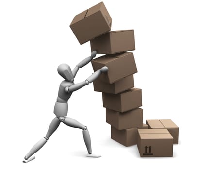 Falling boxes