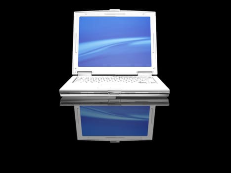 White laptop