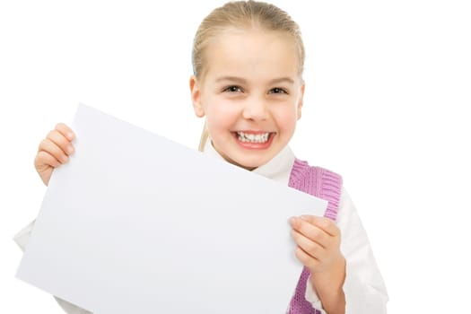 Girl with poster