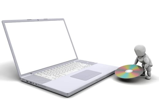 Working on computer