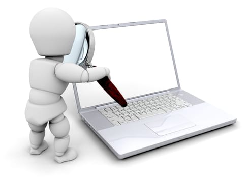 Looking at computer