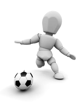 Person with football