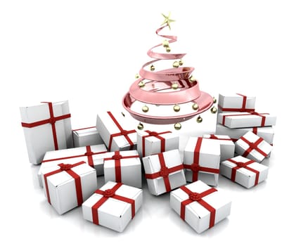 Gifts under Christmas tree