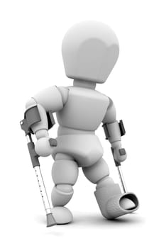 Person on crutches