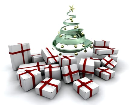 Gifts under a Christmas tree