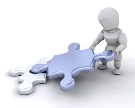 Man with puzzle piece