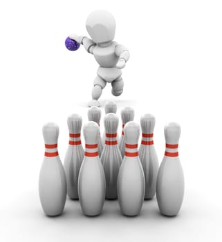 Person bowling