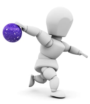 Person holding bowling ball
