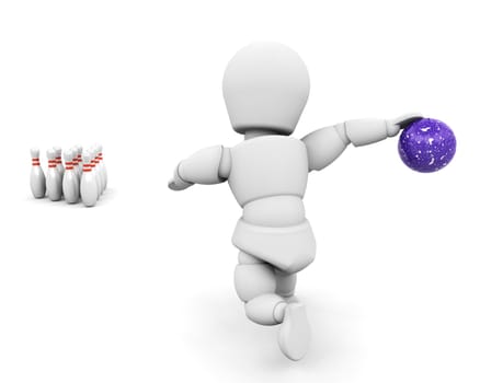 Person bowling