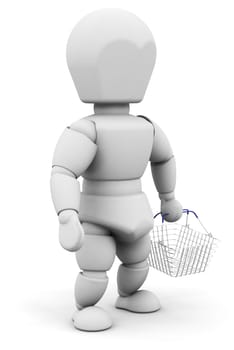 Person with shopping basket