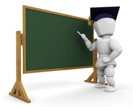 Teacher at blackboard